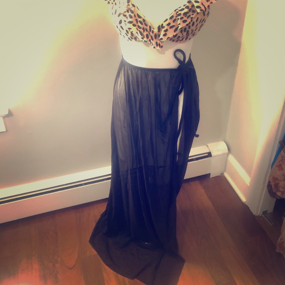 Venus black sarong cover up.